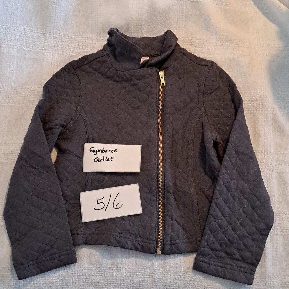 Gymboree girls size 5/6 Outlet gray zip up lightweight jacket